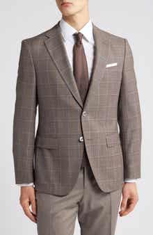 BOSS Hutson Windowpane Check Wool Sport Coat