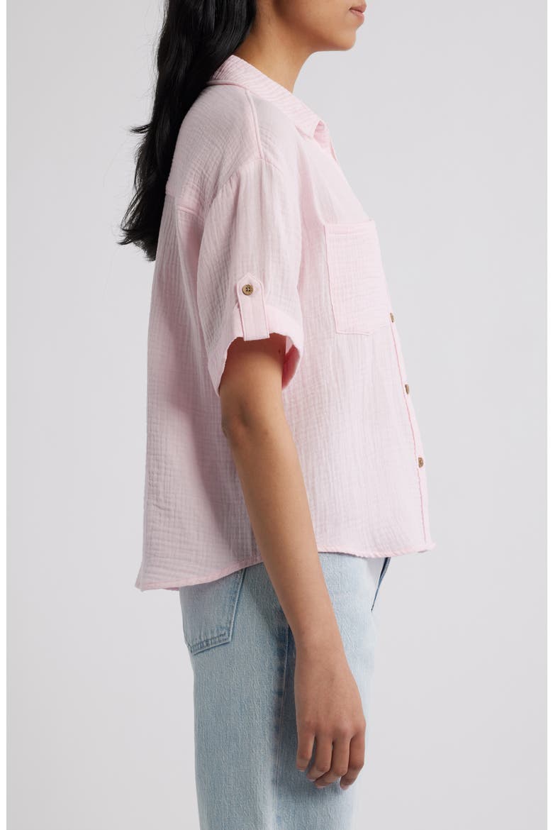 River Gauze Shirt, Alternate, color, PALE PINK