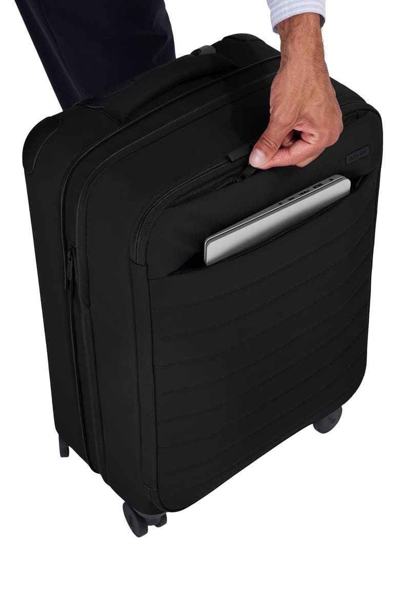 The Softside Bigger Carry-On Suitcase, Alternate, color, JET BLACK