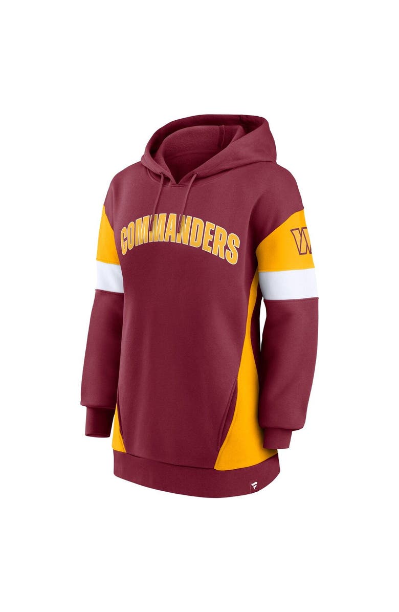 FANATICS Women's Fanatics Branded Burgundy/Gold Washington Commanders Lock It Down Pullover Hoodie, Alternate, color, Burgundy