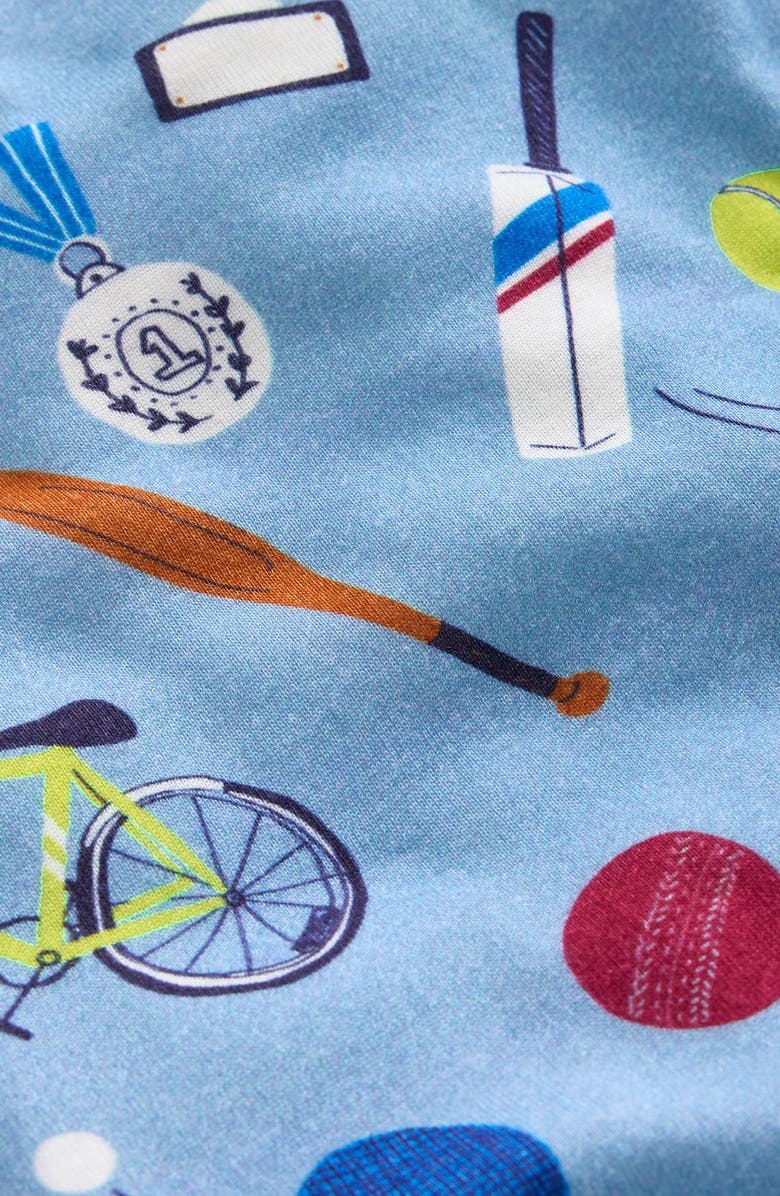 Mini Boden Kids' Sport Glow in the Dark Fitted Two-Piece Pajamas, Alternate, color, 