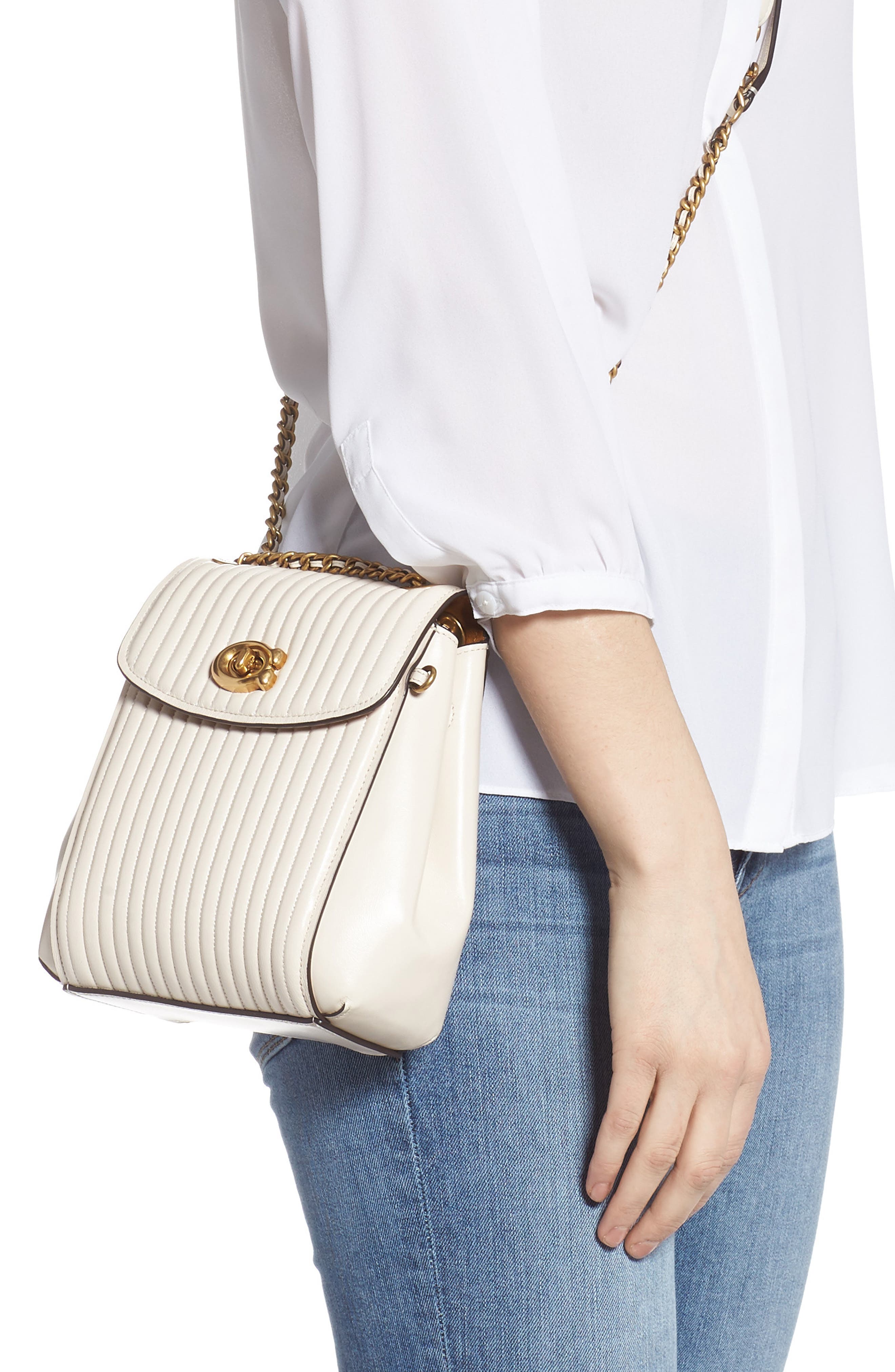 COACH Parker 16 Quilted Leather Backpack, Alternate, color, 