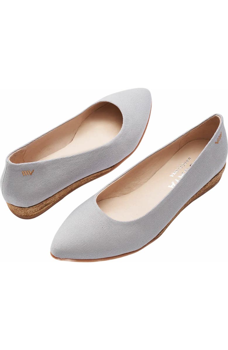 VISCATA Rubina Canvas Espadrille Flats, Alternate, color, Ash Grey