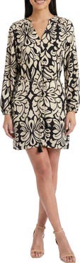 The Good Journey Long Sleeve Button Front Minidress