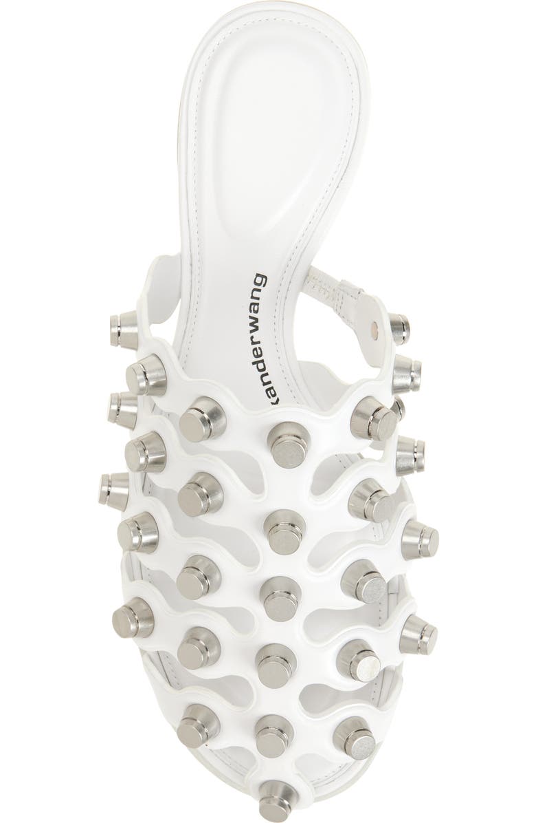 Alexander Wang Rexa Studded Mule, Alternate, color, Optic White