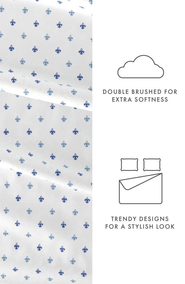 HOMESPUN Premium Ultra Soft Lily Pattern 4-Piece Bed Sheet Set, Alternate, color,