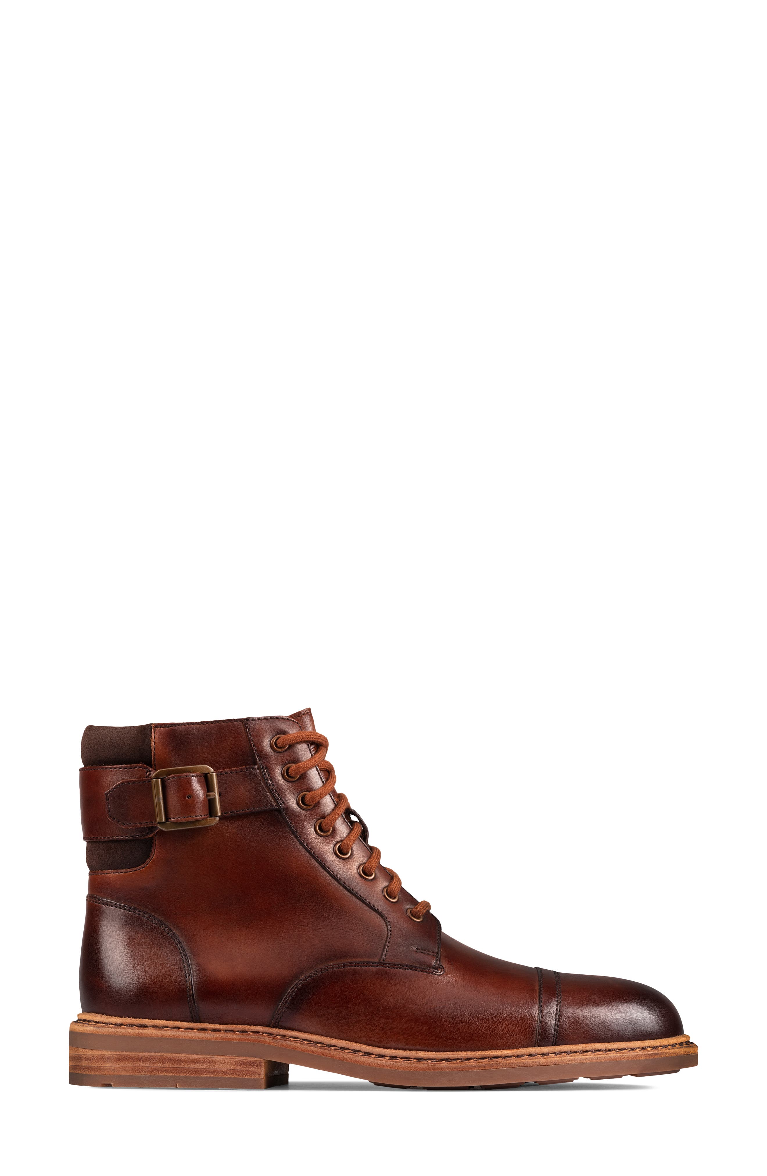 Clarkdale Cap Toe Boot, Alternate, color, TAN LEATHER