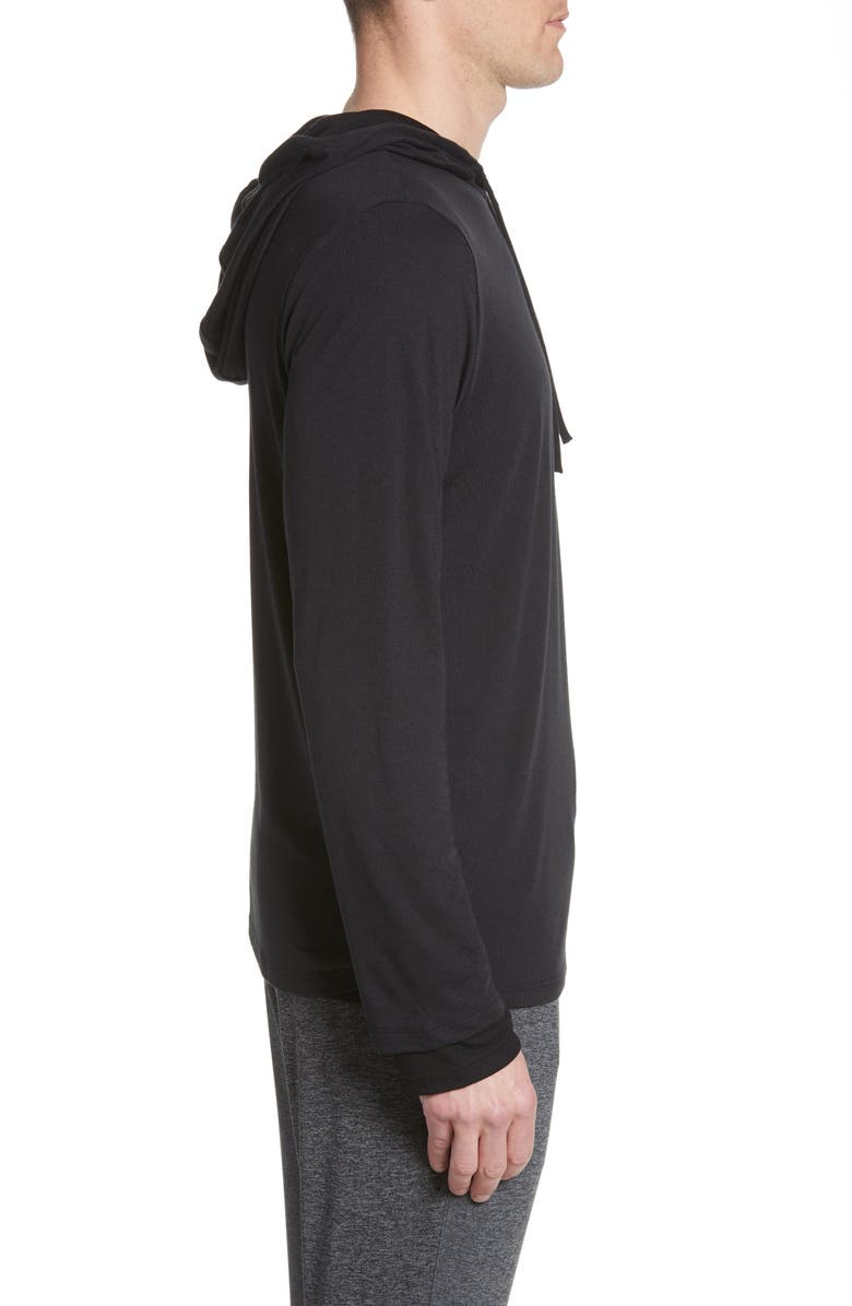 Alo Layered Long Sleeve Hooded T-Shirt, Alternate, color, 