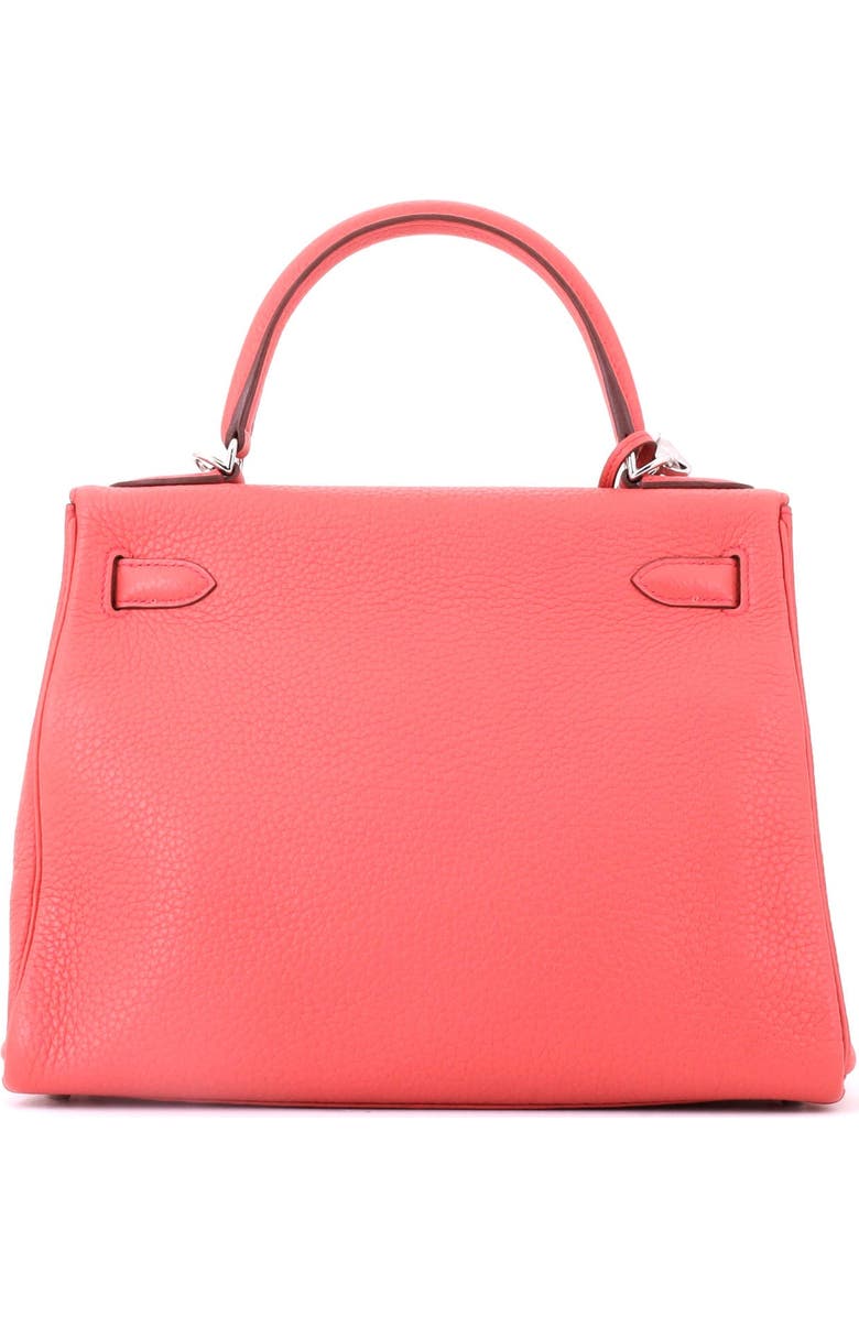 Pre-Owned Hermes Kelly Handbag Pink Clemence with Palladium Hardware 28, Alternate, color, Bougainvillier