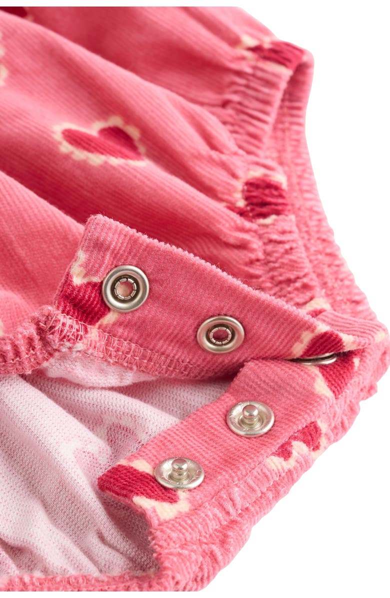 NEXT Heart Print Corduroy Bodysuit & Tights Set, Alternate, color, Red