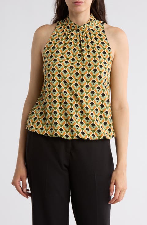 Mock Neck Sleeveless Top
