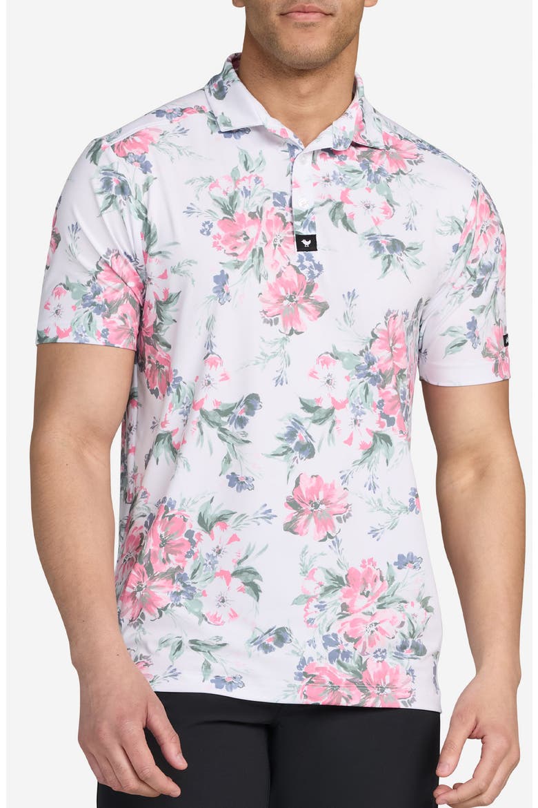 Core Spring Showers Floral Performance Golf Polo, Main, color, SPRING SHOWERS