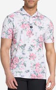 Bad Birdie Core Spring Showers Floral Performance Golf Polo