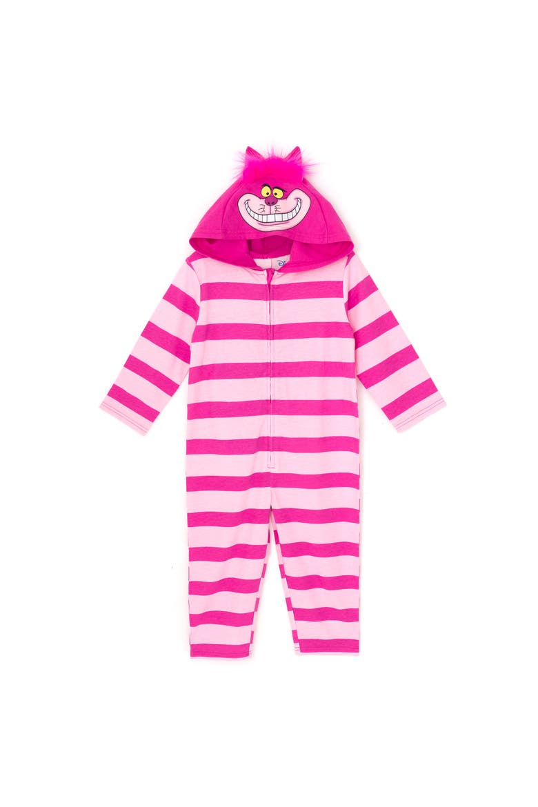 Alice in Wonderland Cheshire Cat Cosplay Hooded Coverall, Main, color, Cheshire Cat Pink
