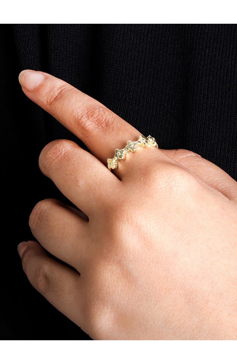 DEVATA Clover Ring in 14K Gold, 5mm, Alternate, color, Yellow Gold