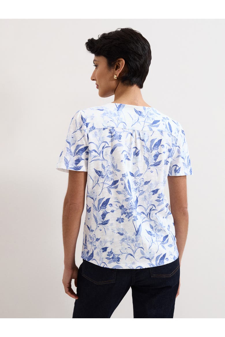Lorenna V-Neck Short Sleeve Top, Alternate, color, Blue