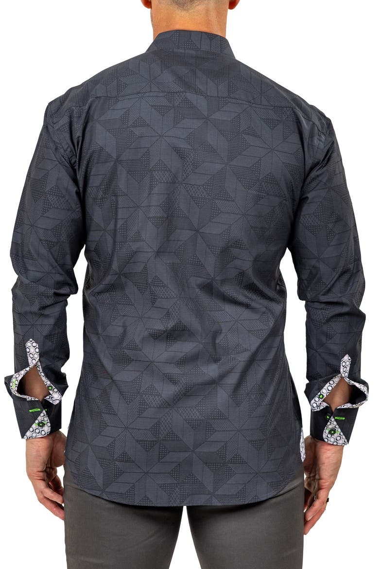 Eins Marthy Contemporary Fit Cotton Button-Up Shirt, Alternate, color, BLACK