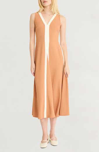 Luxely Stripe V-Neck Maxi Dress