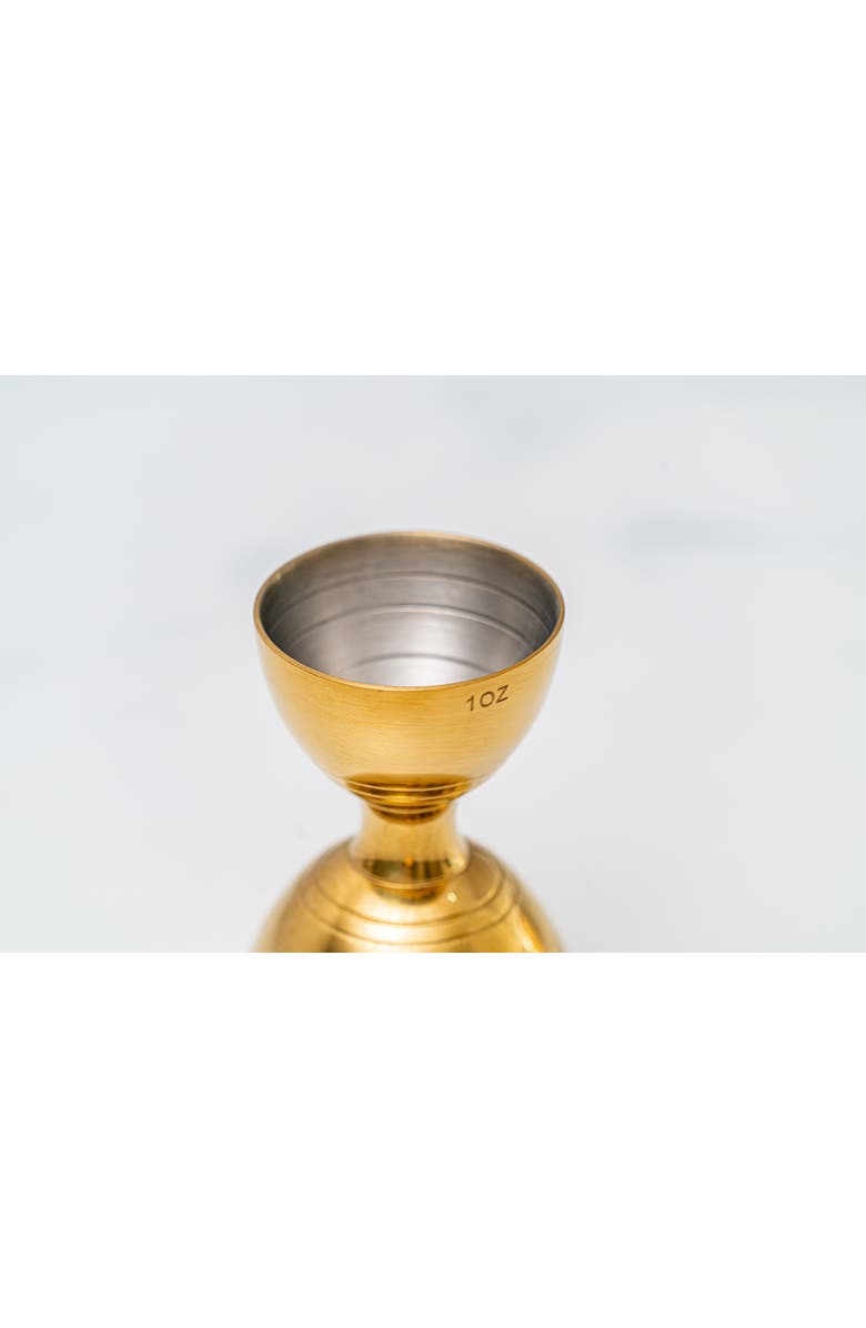 A Bar Above Gold Bell Cocktail Jigger, Alternate, color, Gold