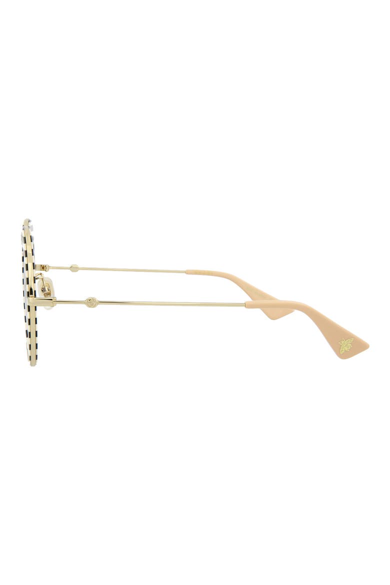 44mm Gradient Round Sunglasses, Alternate, color, BLACK GOLD BLUE