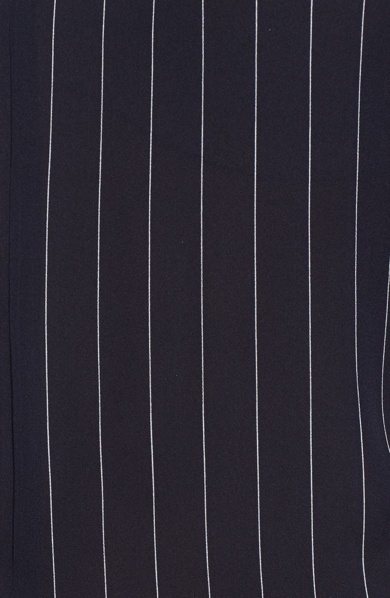 Classiques Entier<sup>®</sup> Bell Sleeve Pinstripe Silk Blouse, Alternate, color, 