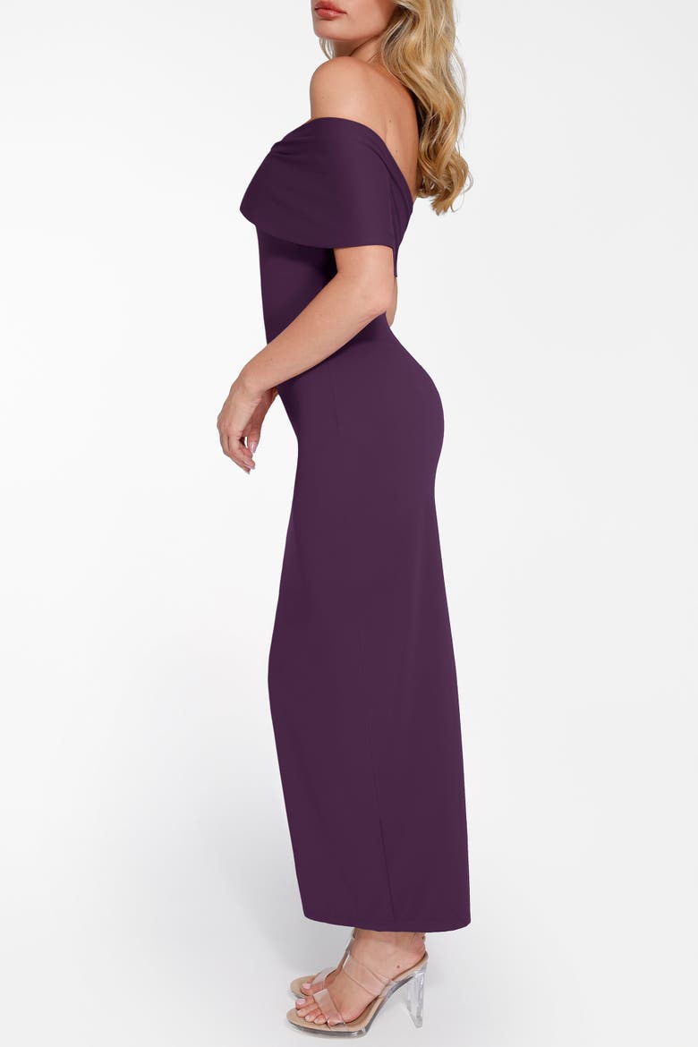 dresses with built in shapewear PrettyLittleThing Women's Shape Sculpt Strappy Maxi Dress In Black neck draped pleats refine the lines of the neck Women's dresses and more with