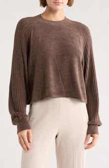 Barefoot Dreams® CozyChic® Ultra Lite® Mock Neck Crop Sweatshirt