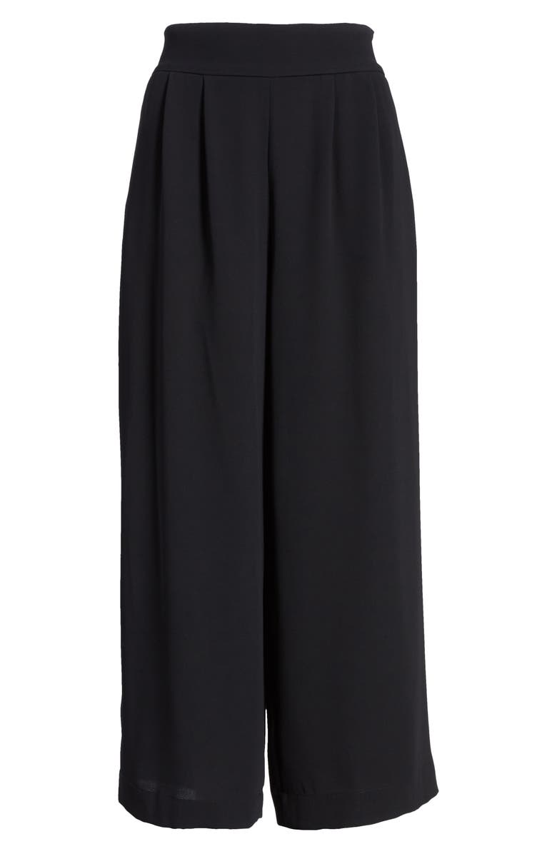 1.STATE Wide Leg Crepe Trousers, Alternate, color,