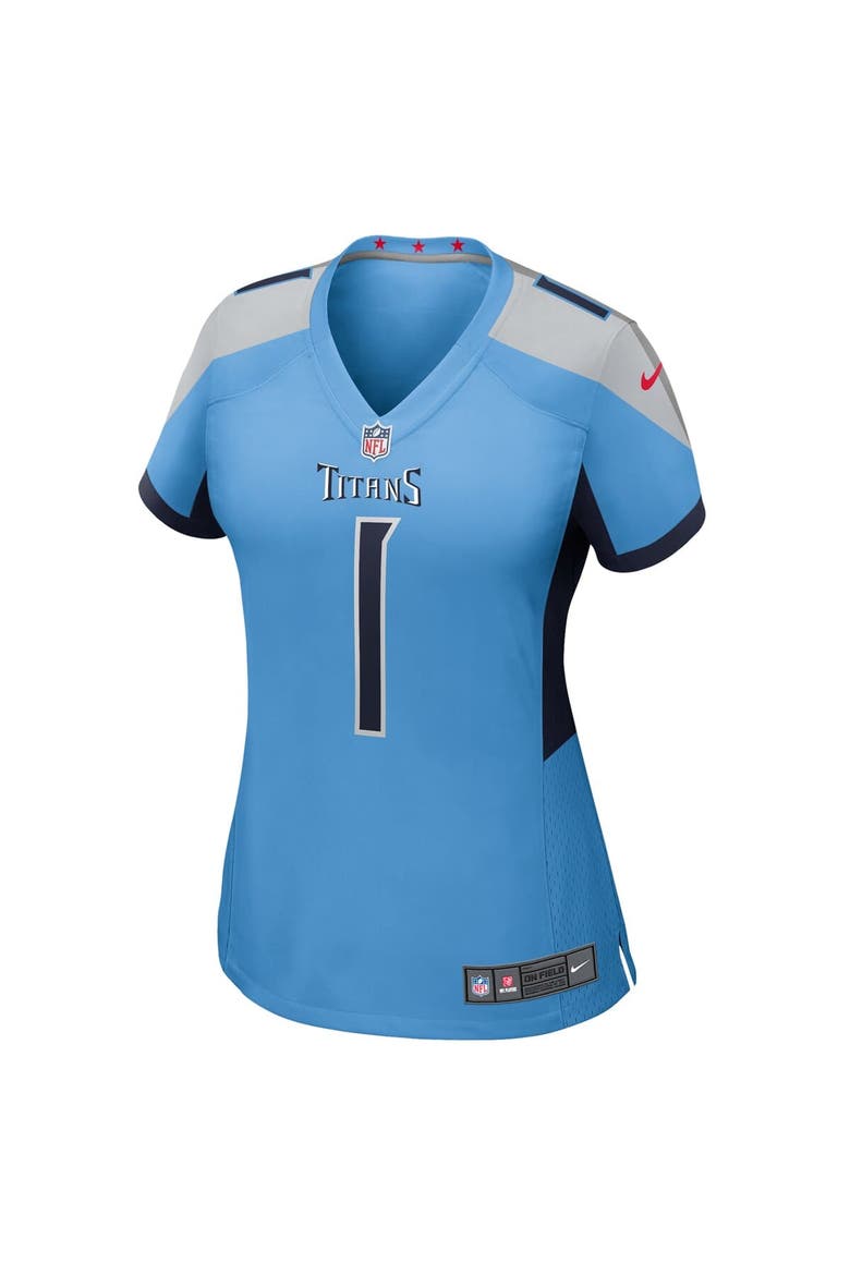 Women's Nike Cameron Ward Light Blue Tennessee Titans 2025 NFL Draft First Round Pick  Game Jersey, Alternate, color, Light Blue