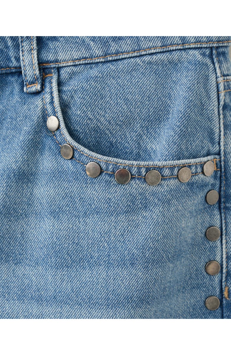 MANGO Studded Straight Leg Jeans, Alternate, color, 