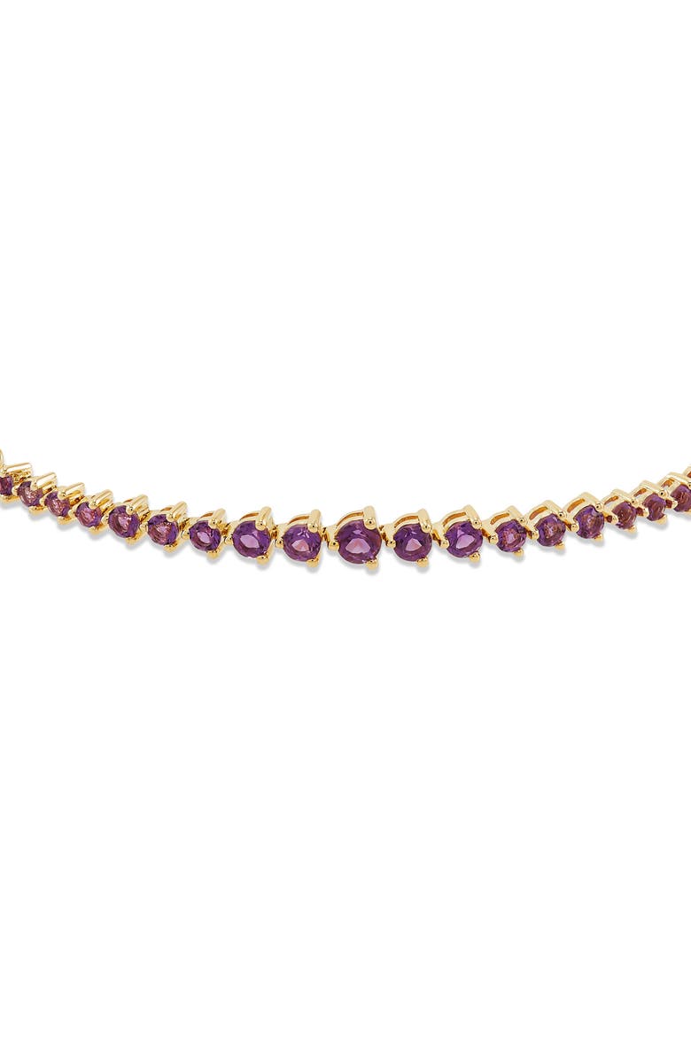 Frankie & Zoe 14K Yellow Gold Amethyst Bolo Bracelet, Alternate, color, Yellow Gold