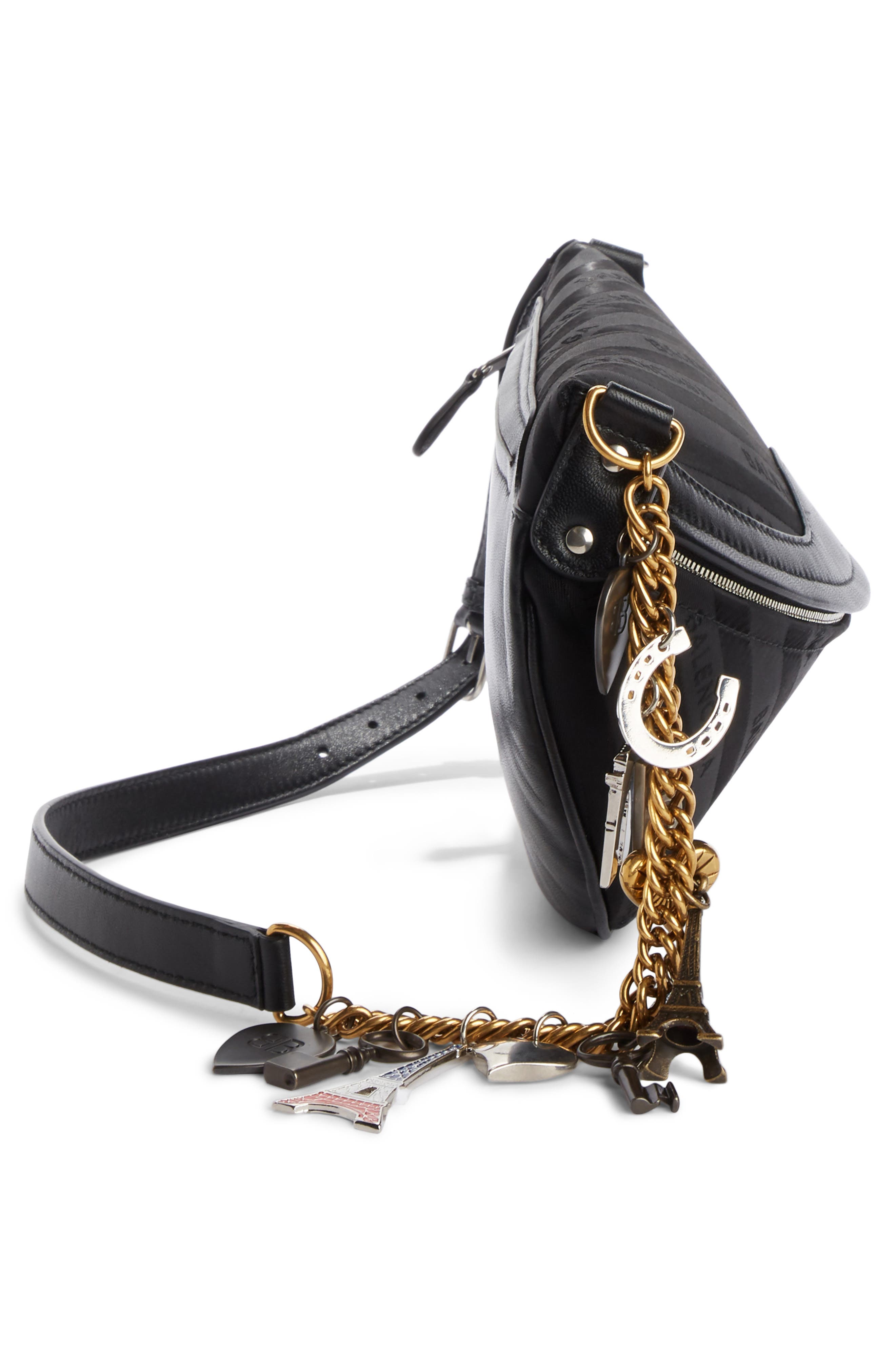 Balenciaga Extra Small Souvenir Logo Belt Bag, Alternate, color, 