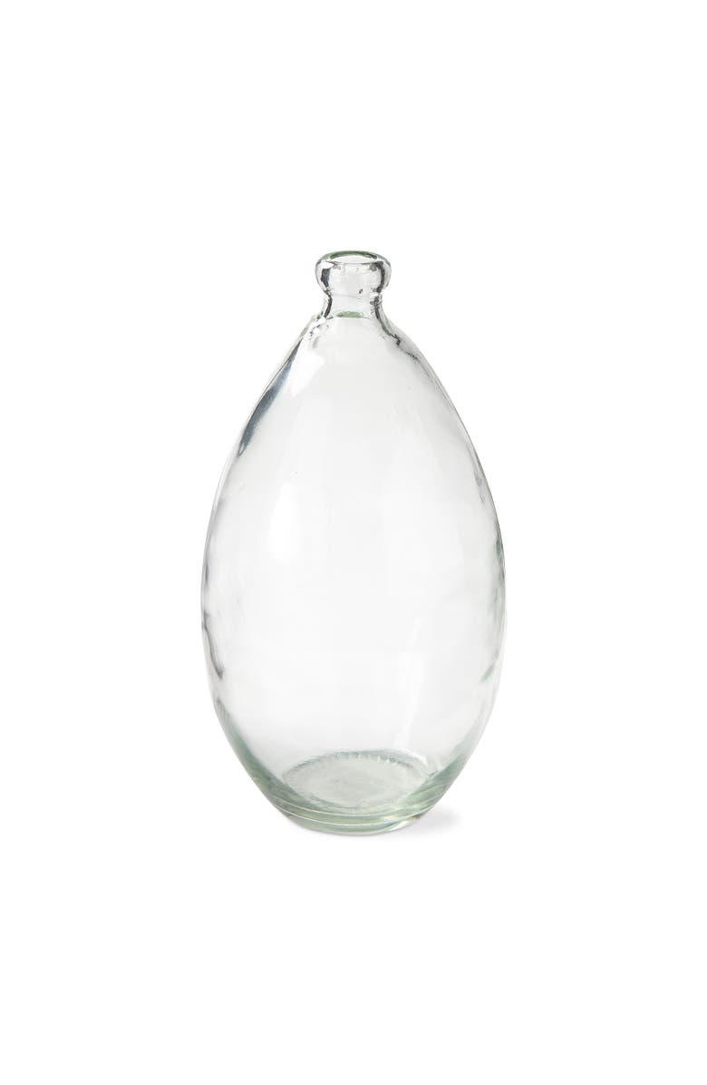 tag Pismo Recycled Glass Wide Vase Decorative Clear Glass, Main, color, Clear