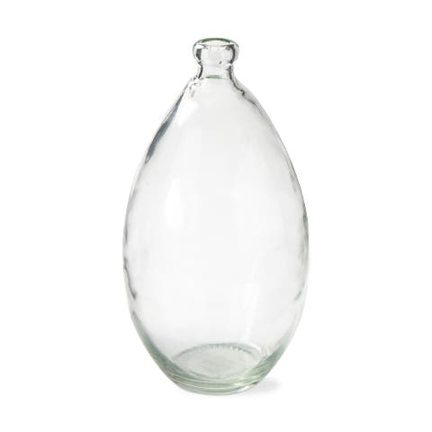 Pismo Recycled Glass Wide Vase Decorative Clear Glass