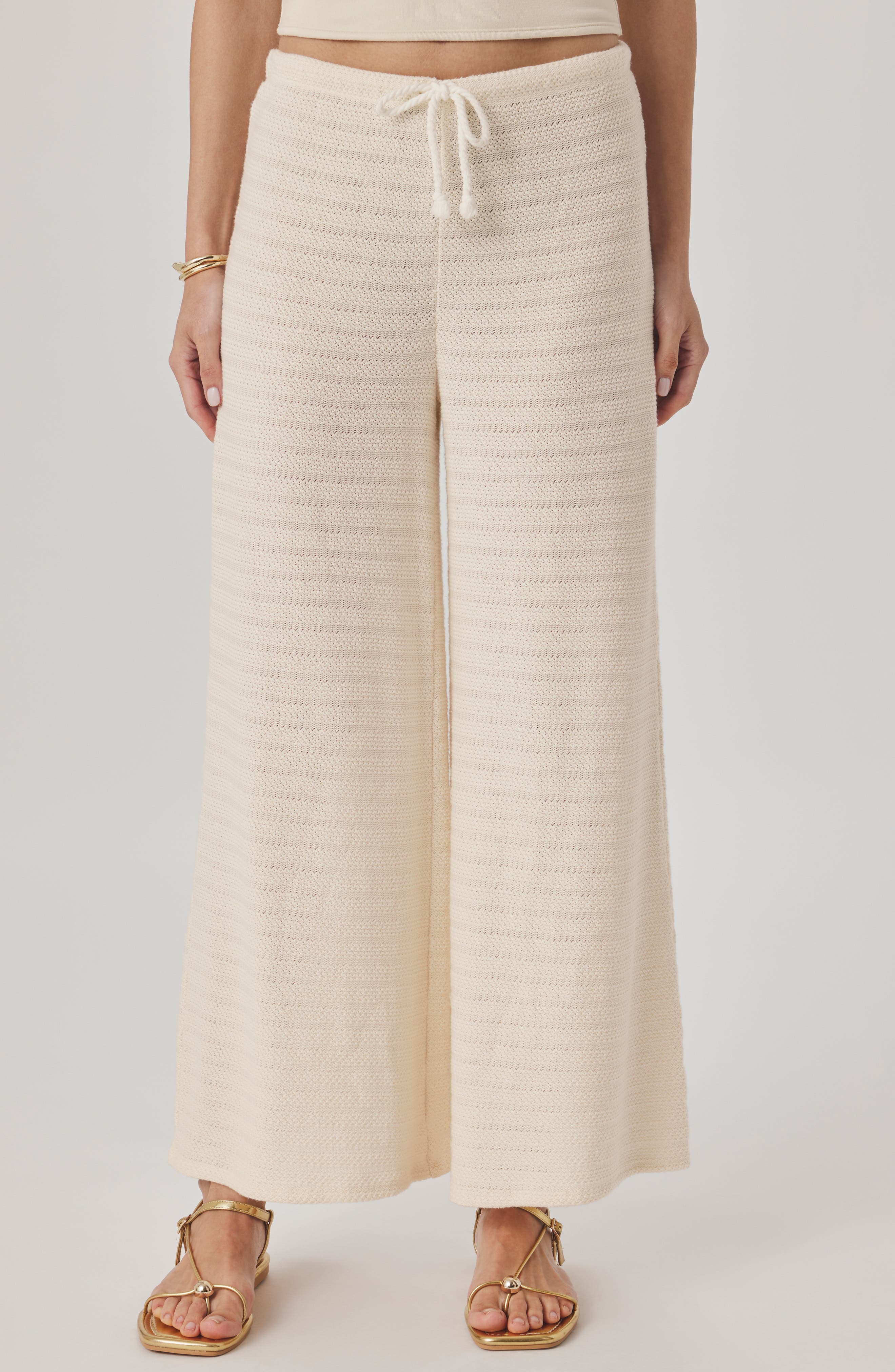 Marisol Mixed Stitch Wide Leg Pants - image 3