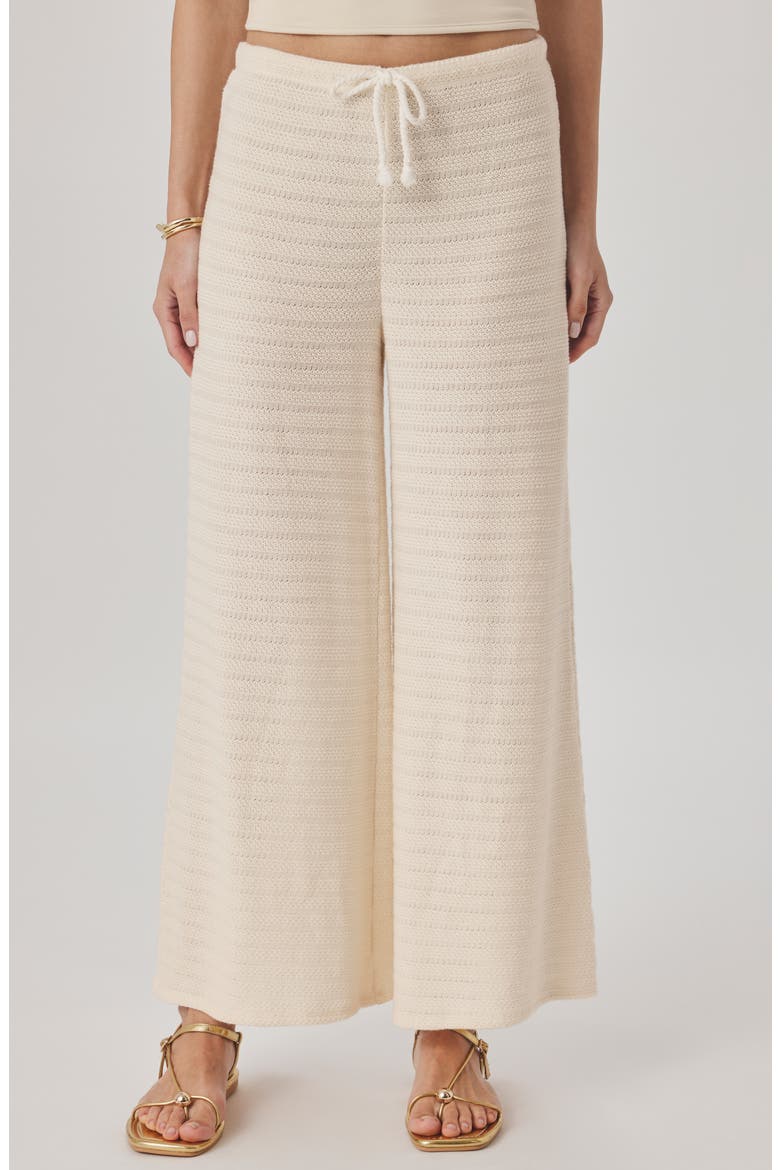 Marisol Mixed Stitch Wide Leg Pants, Main, color, SHELL PINK