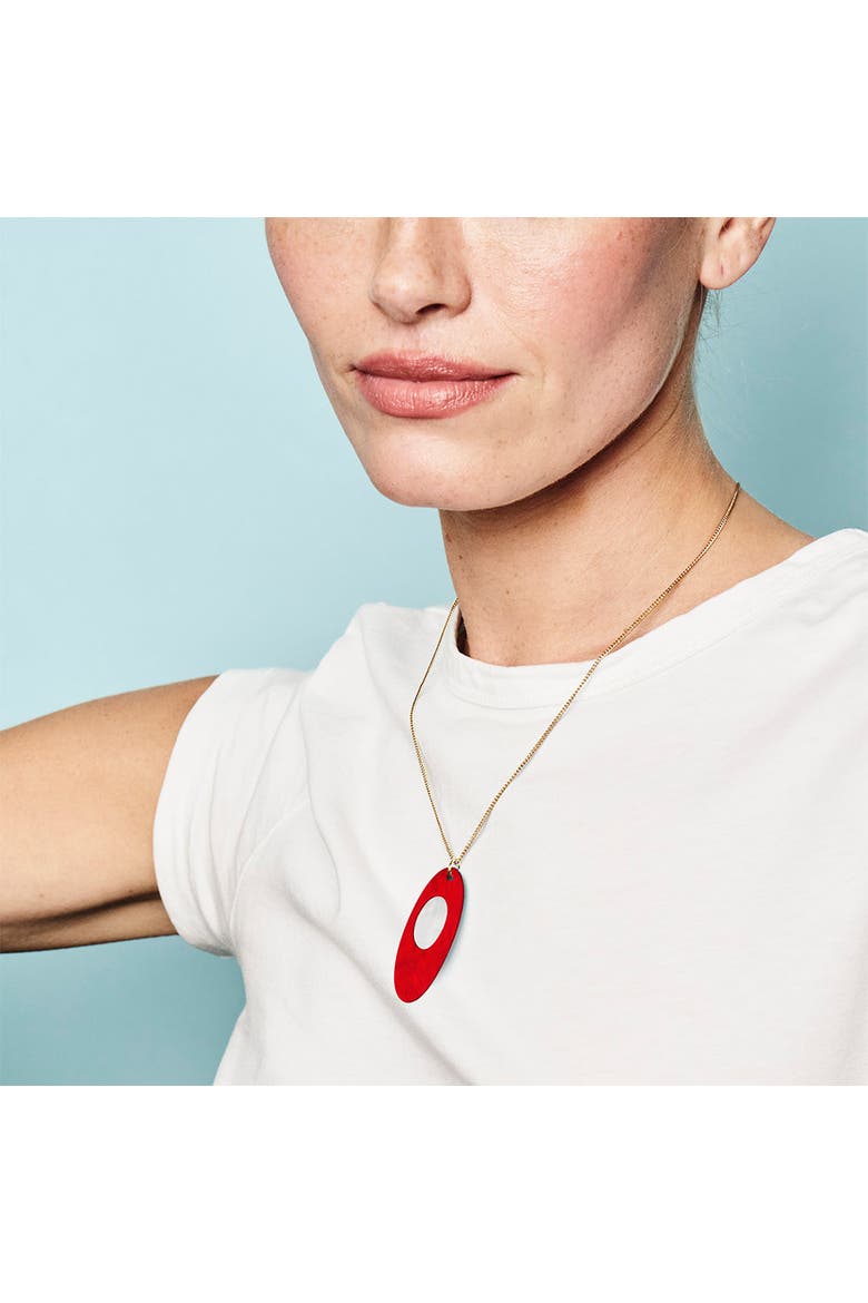 Hepworth Pendant - Berry Red Pearl, Alternate, color, Berry Red Pearl