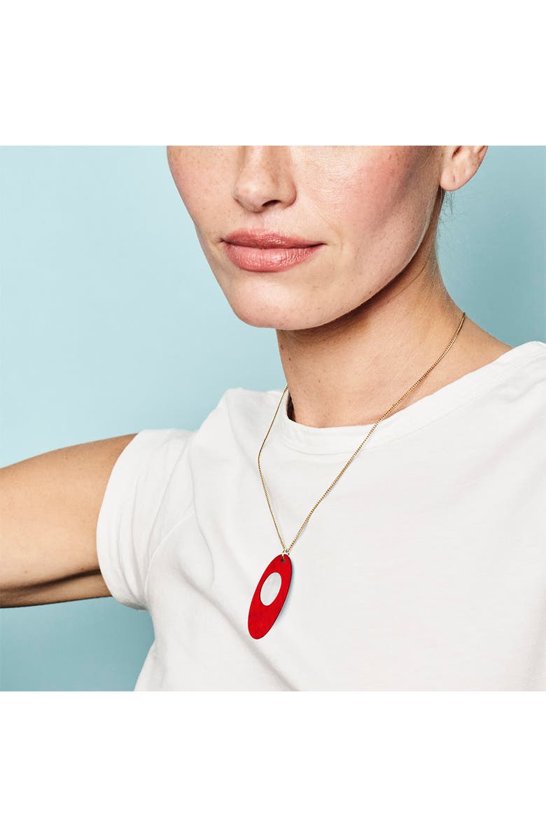 Toolally Hepworth Pendant - Berry Red Pearl, Alternate, color, Berry Red Pearl