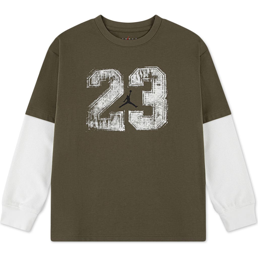 Jordan Kids' Mvp 23 Twofer T-shirt In Green
