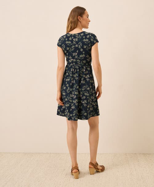 Pact Organic Cotton Fit & Flare Crossover Dress In Black