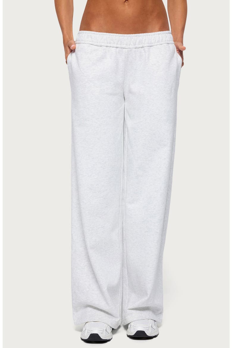 Byrdi Low Rise Wide Leg Sweatpants, Main, color, GRAY-MELANGE