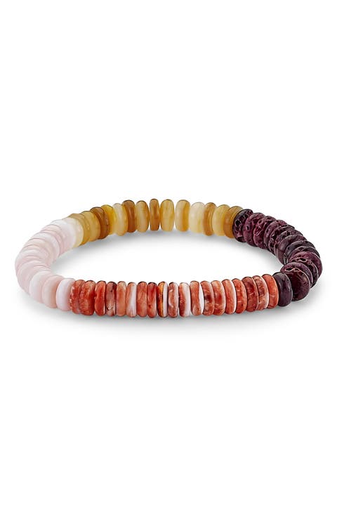 Beaded Shell Stretch Bracelet