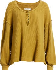 Free People Montreal Henley Thermal Top