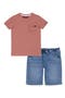 Kids' Pocket T-Shirt & Pull-On Denim Shorts Set
