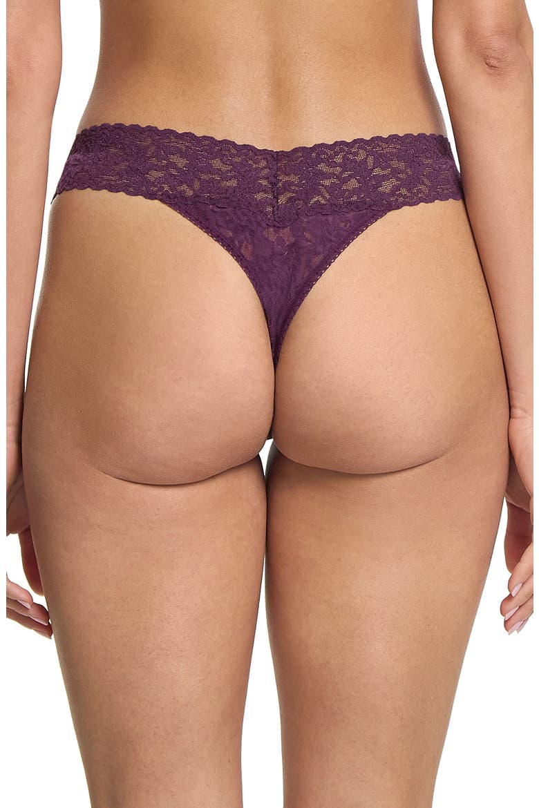 Original Rise Lace Thong, Alternate, color, STONE FRUIT PURPLE