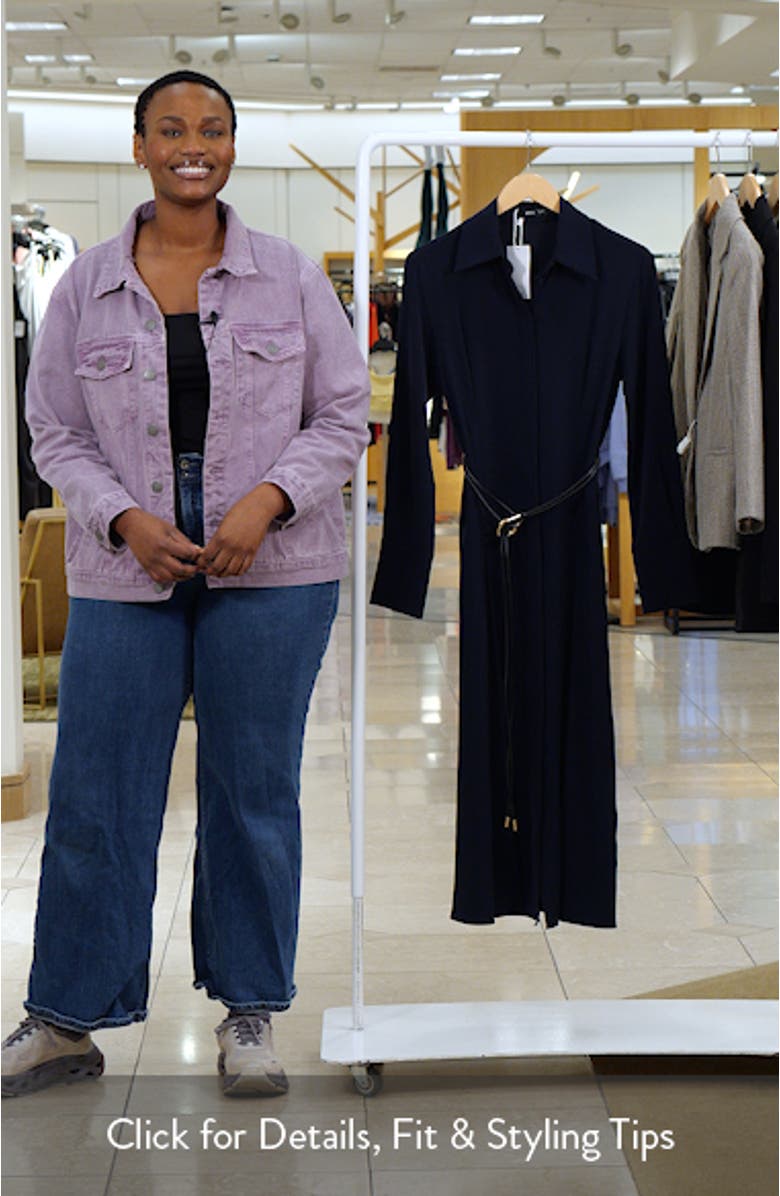 Long Sleeve Belted Shirtdress, sales video thumbnail