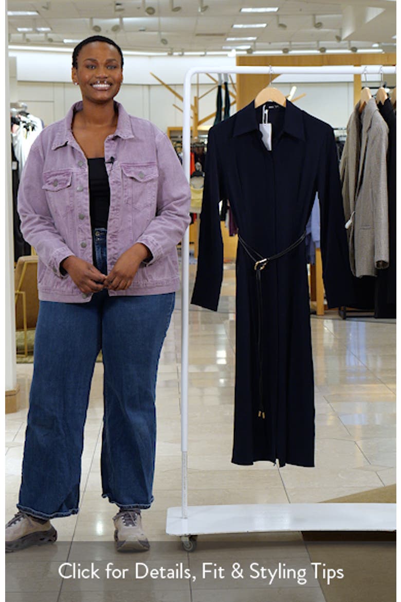 Long Sleeve Belted Shirtdress video