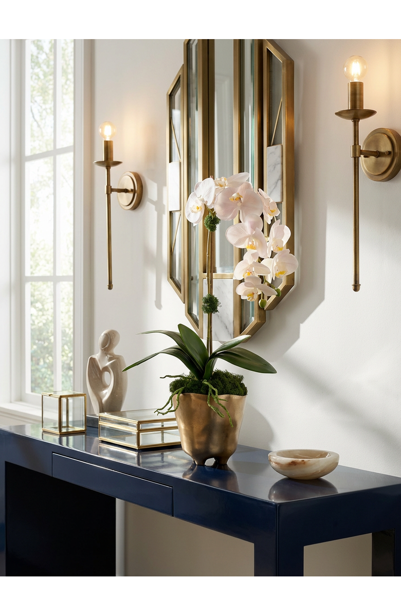 CocoBella Axel RealTouch Orchid Arrangement, Alternate, color, Snow