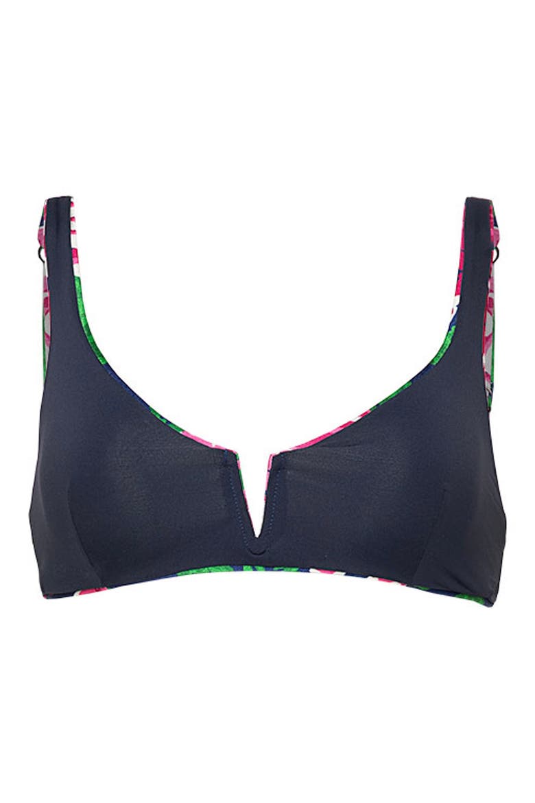 Meadow Roses Victories Reversible Bikini Top, Alternate, color, DARK BLUE