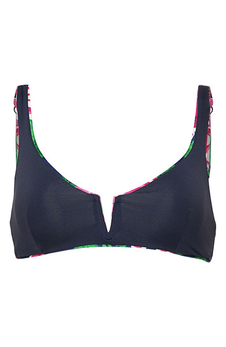 Maaji Meadow Roses Victories Reversible Bikini Top, Alternate, color, Dark Blue